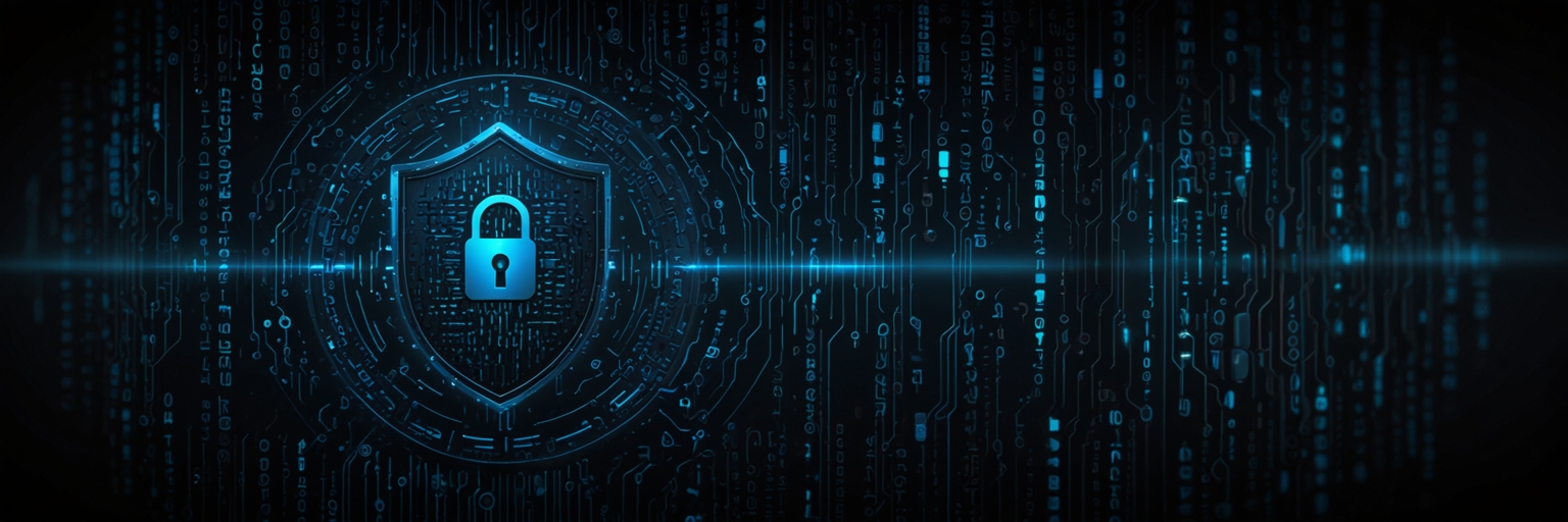 A robust shield image symbolizing cybersecurity